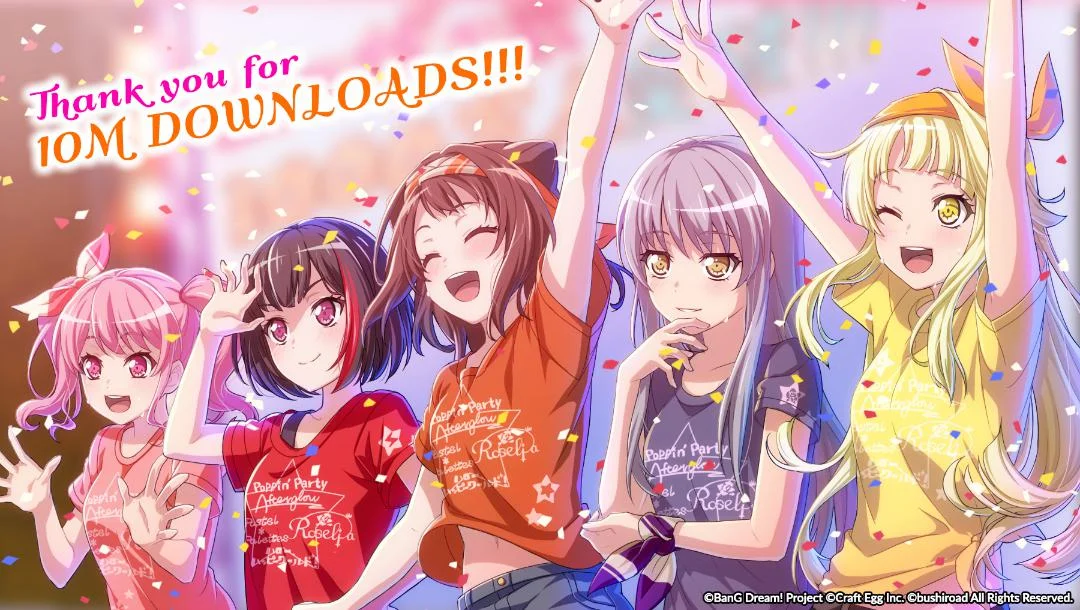 Bang Dream 10 Million Downloads