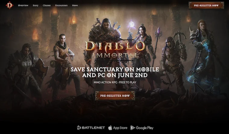 Diablo Immortal Pre Reg