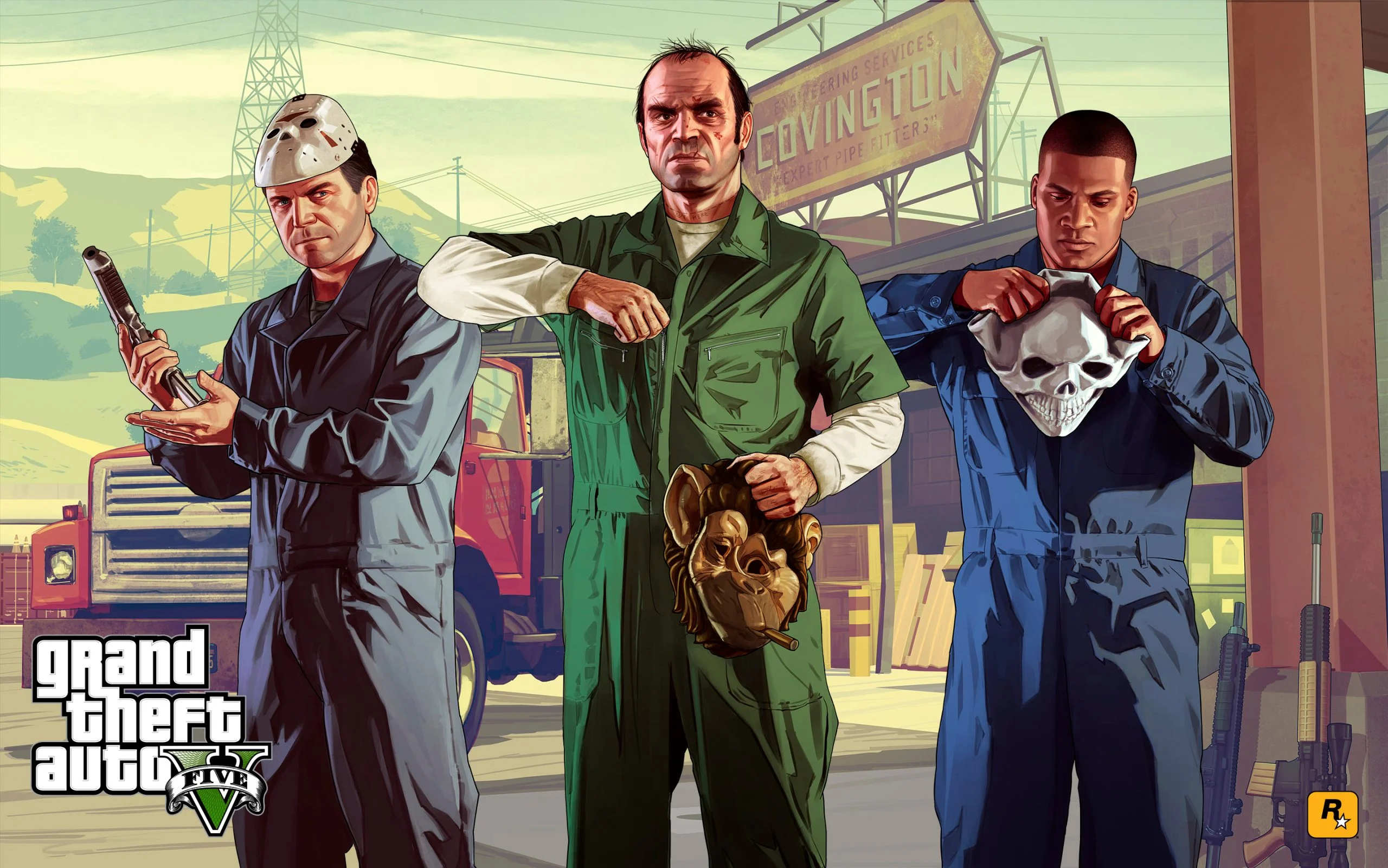 Gta V Splash Screen Art Trio