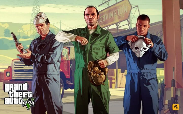 Gta V Splash Screen Art Trio