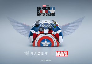 limited-edition Captain America Razer Wireless Controller & Quick Charging Stand for Xbox