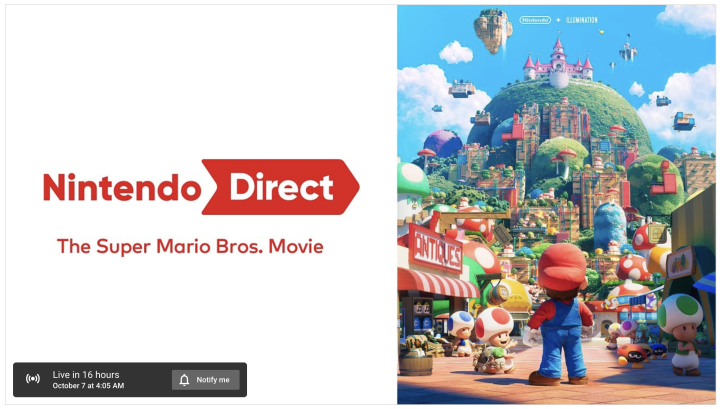 Nintendo Direct September 2022 presentation to reveal games