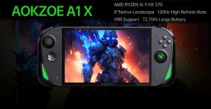 AOKZOE Unveils A1 X Handheld Gaming Console with AMD Ryzen AI 9 HX 370 and 72.7Wh Battery