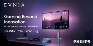 Philips Evnia Unveils 27-Inch 4K QD-OLED Gaming Monitor with 240Hz Refresh Rate and AI-Enhanced Ambiglow