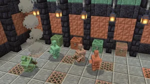Minecraft Adds Copper Golem Statues and Shelf Blocks in New Beta Update